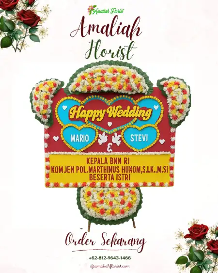Papan Bunga Pernikahan Kibang
